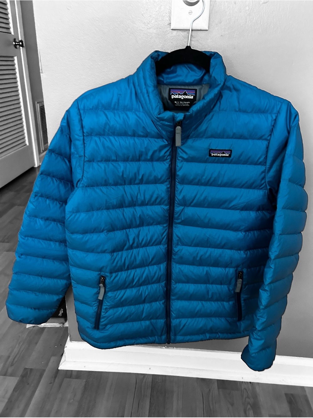 Patagonia Blue Puffer Jacket Kids XL 14 Boy Girl